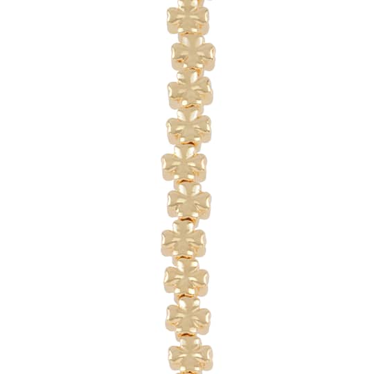 Gold Clover Beads, 6mm by Bead Landing&#x2122;